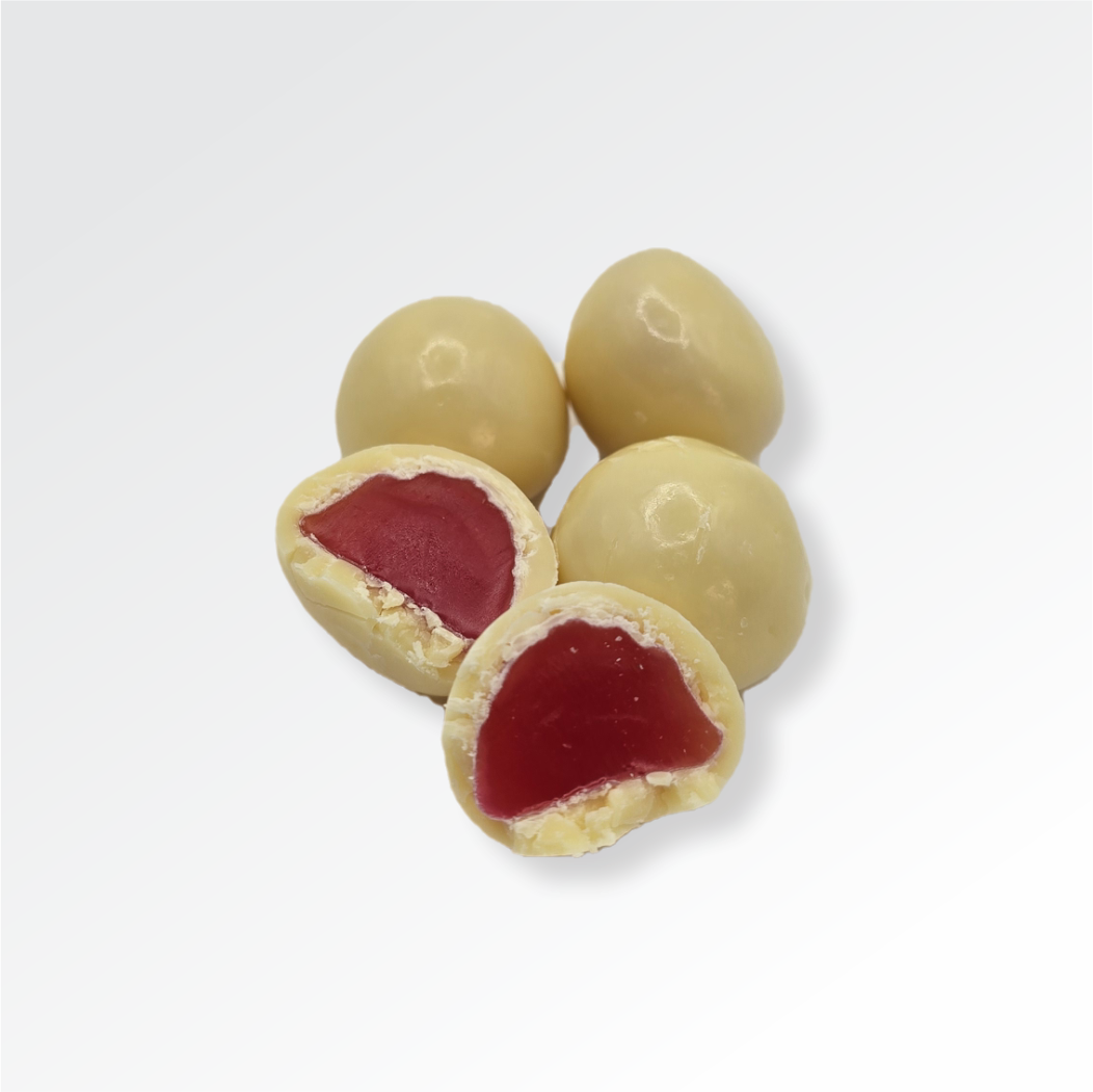 White Chocolate Covered Raspberries